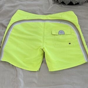SUNDEK Neon Yellow Swim Board Shorts 6” Inseam